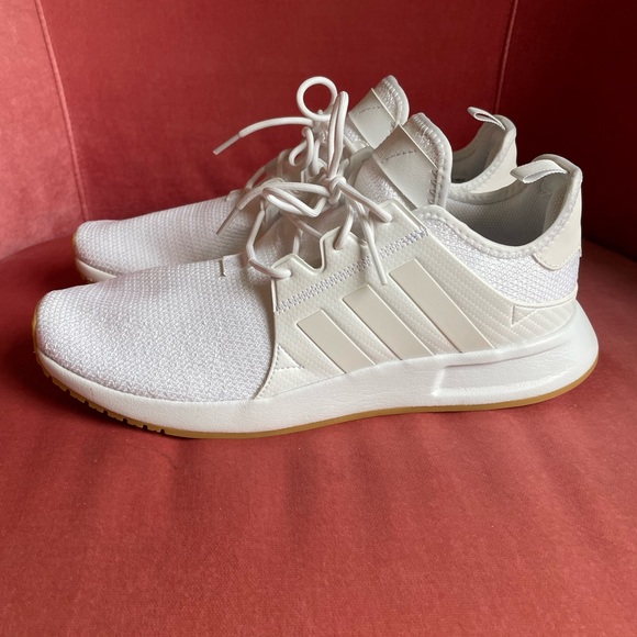 Other - Only worn twice! Adidas all white with gum bottom XPLR shoes size 10.5